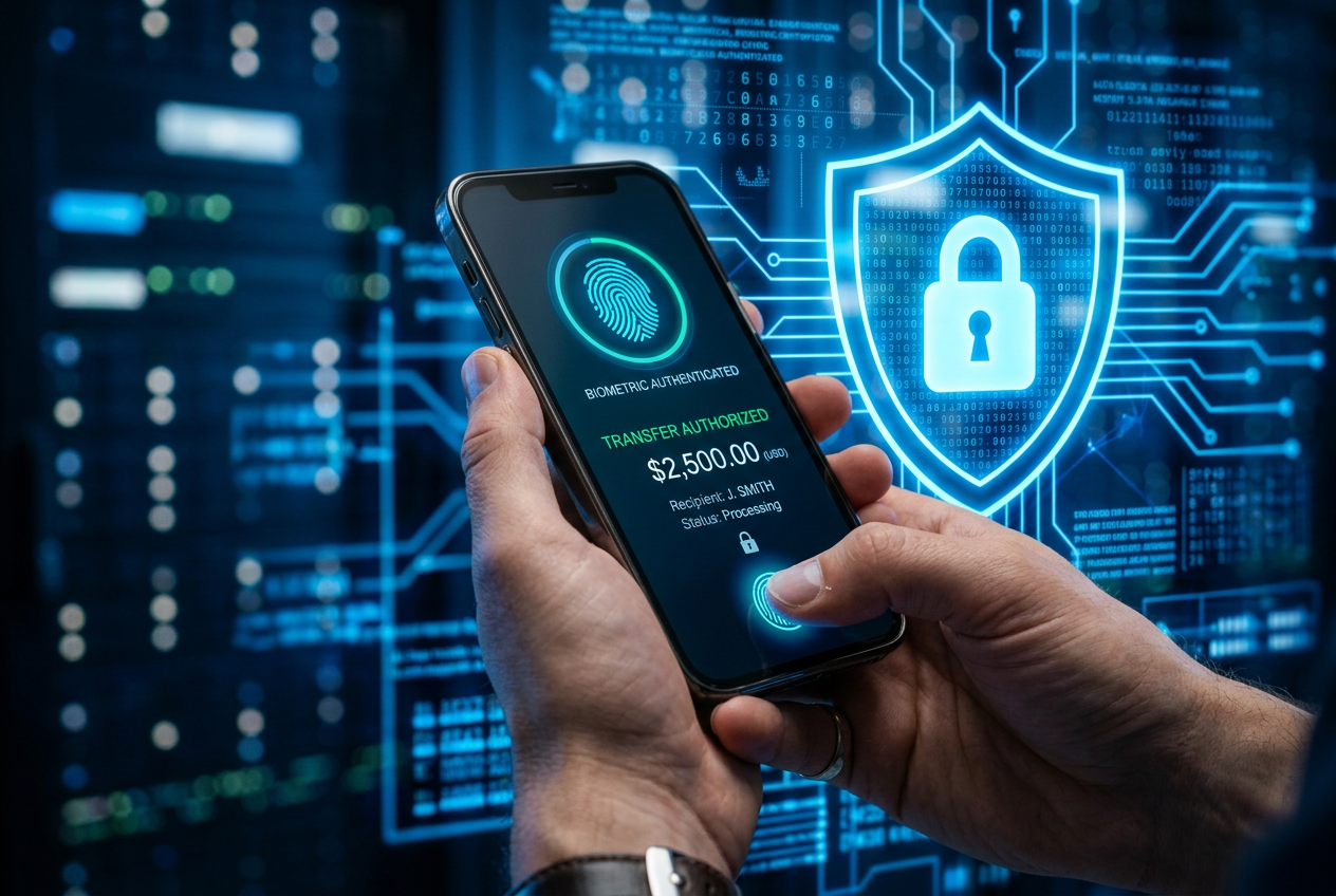 Weryfikacja biometryczna płatności w aplikacji bankowej Przelewy24