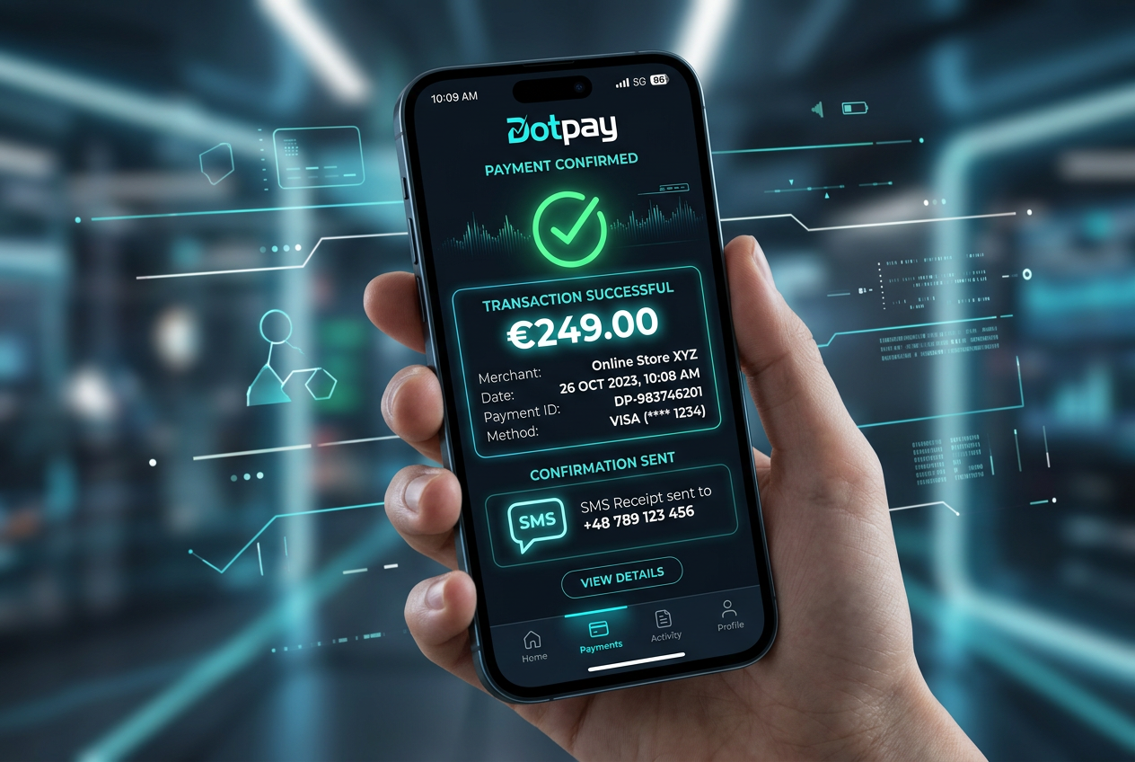 Interfejs płatności mobilnej w kasynie online przez Dotpay