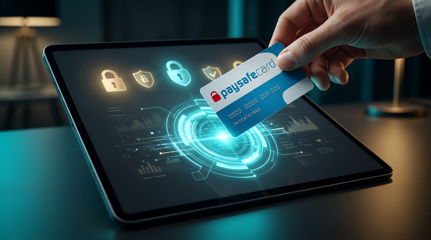 Ilustracja przedstawiająca bezpieczne płatności Paysafecard w kasynie