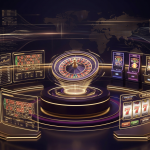 Luksusowe cyfrowe kasyno z hologramami gier hazardowych w nowoczesnym stylu 2026