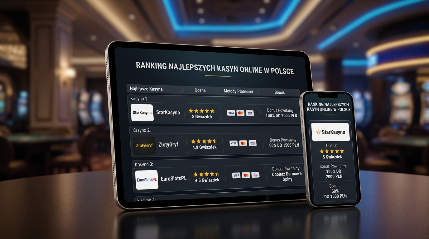 Ranking najlepszych kasyn online w Polsce 2026 na urządzeniach mobilnych