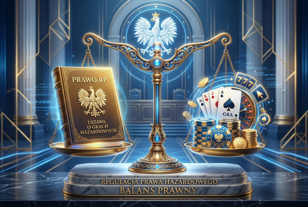 Waga sprawiedliwości i polskie symbole prawne w kontekście hazardu cyfrowego