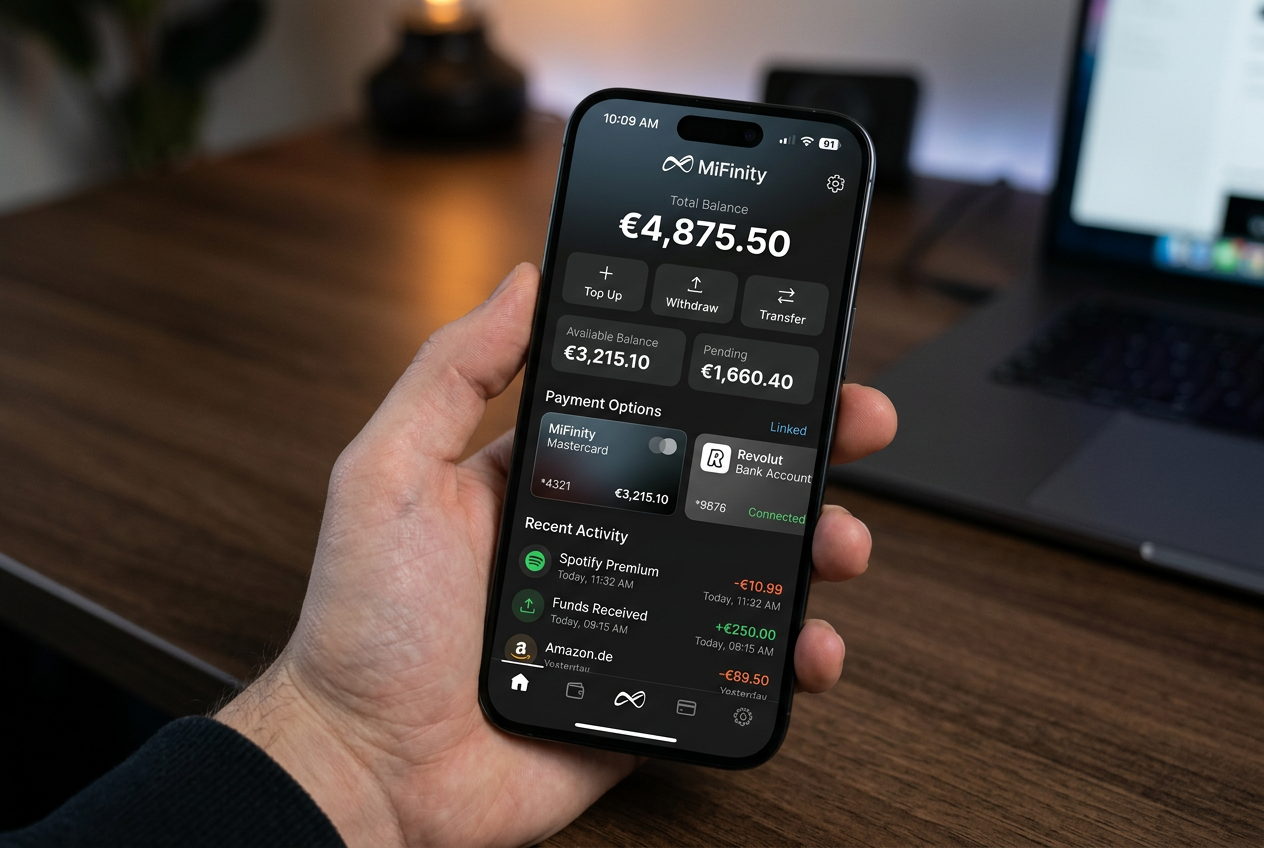 Strona główna MiFinity w wersji mobilnej