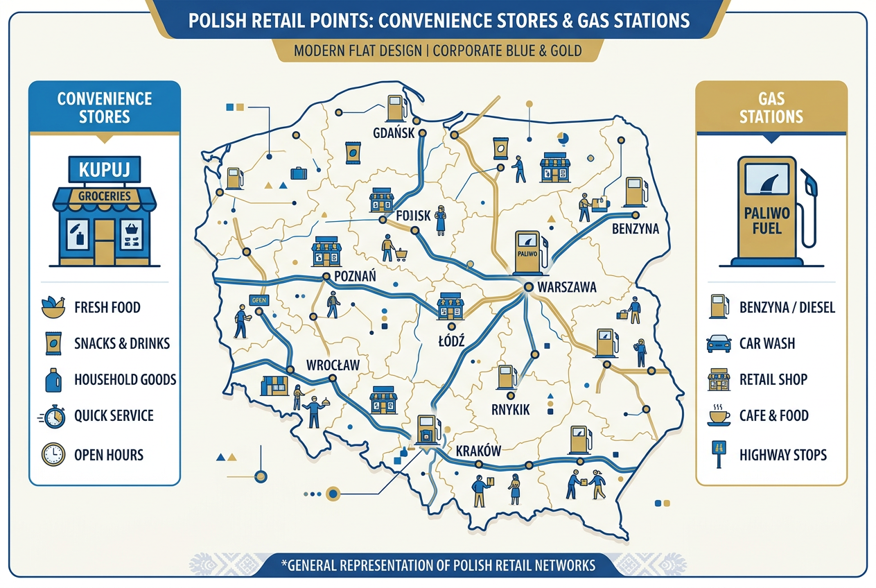 Mapa lub infografika punktów sprzedaży Paysafecard