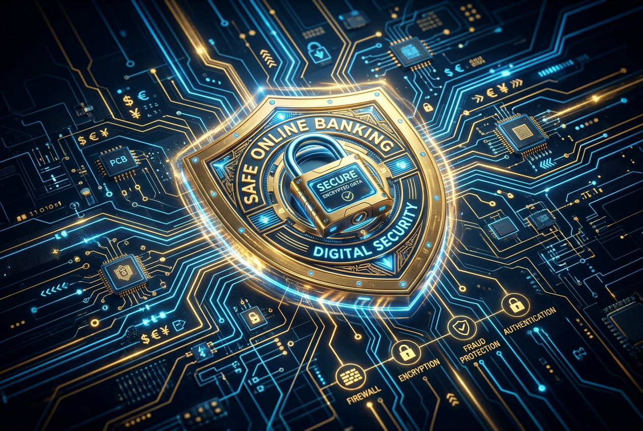 Bezpieczna płatność cyfrowa kłódka i tarcza